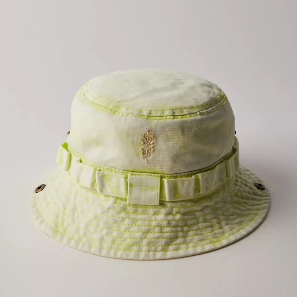 NWT Free People Bucket Hat in lime green Size O/S